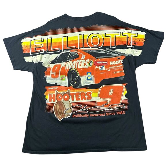Vintage Chase Elliott NASCAR Hooters Graphic Shirt Men’s XL AOP Racing Y2K - Picture 6 of 9